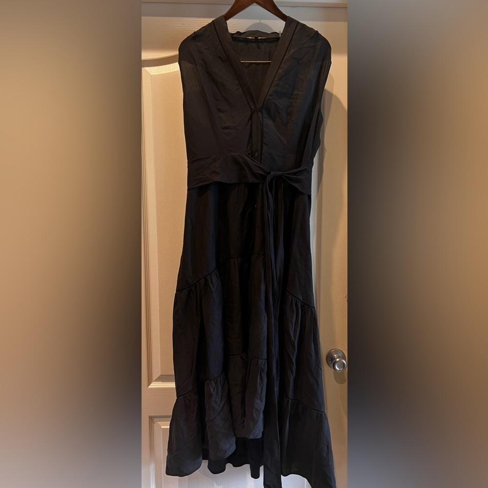 KOBI HALPERIN Anna Tiered Linen-blend size L - Picture 3 of 7